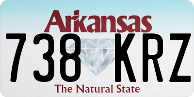 AR license plate 738KRZ