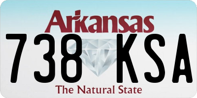 AR license plate 738KSA