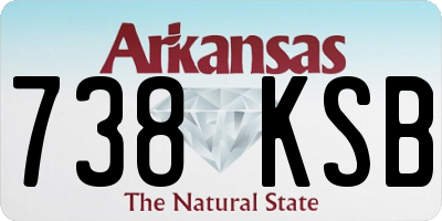 AR license plate 738KSB
