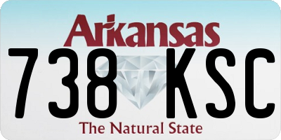 AR license plate 738KSC