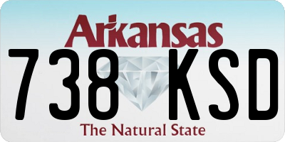 AR license plate 738KSD