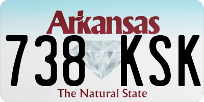 AR license plate 738KSK