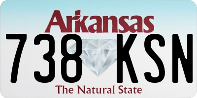 AR license plate 738KSN