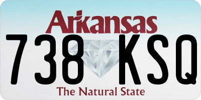 AR license plate 738KSQ