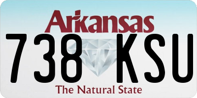 AR license plate 738KSU