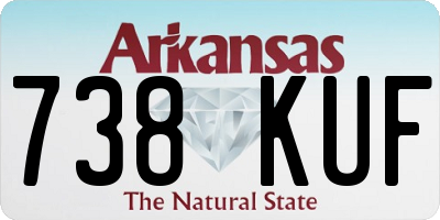 AR license plate 738KUF