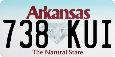 AR license plate 738KUI
