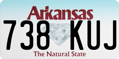 AR license plate 738KUJ