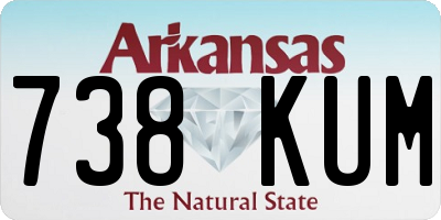 AR license plate 738KUM