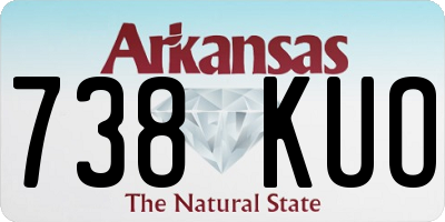 AR license plate 738KUO