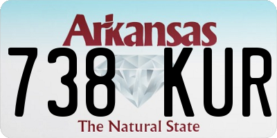 AR license plate 738KUR