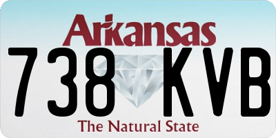 AR license plate 738KVB