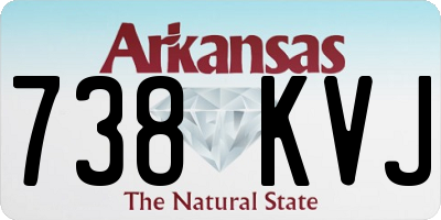 AR license plate 738KVJ