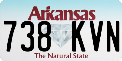 AR license plate 738KVN