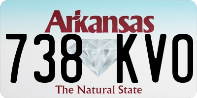 AR license plate 738KVO