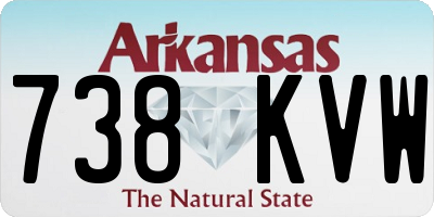 AR license plate 738KVW