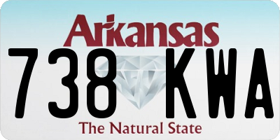 AR license plate 738KWA
