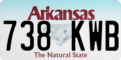 AR license plate 738KWB