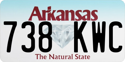 AR license plate 738KWC