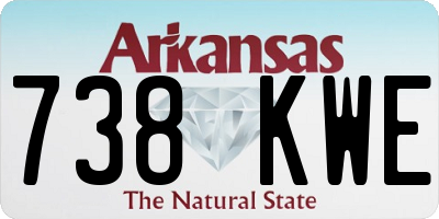 AR license plate 738KWE