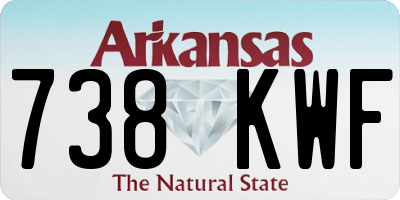 AR license plate 738KWF