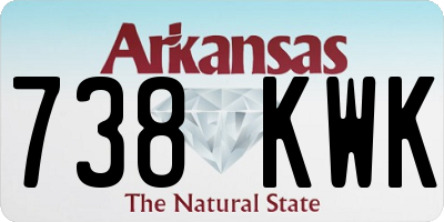 AR license plate 738KWK