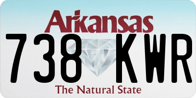 AR license plate 738KWR