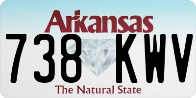 AR license plate 738KWV