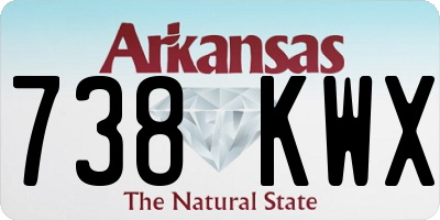AR license plate 738KWX