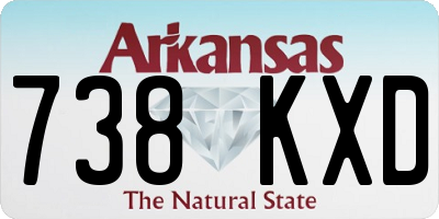 AR license plate 738KXD