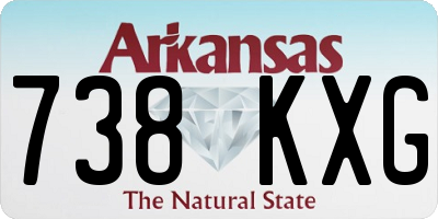AR license plate 738KXG