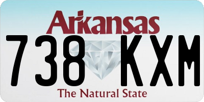 AR license plate 738KXM