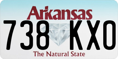 AR license plate 738KXO