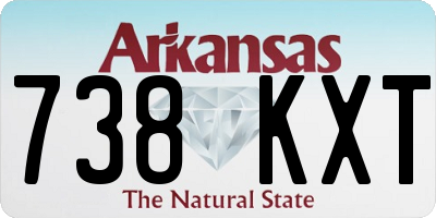 AR license plate 738KXT