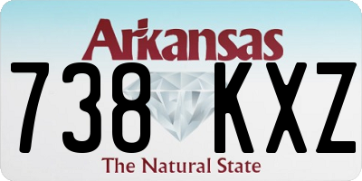 AR license plate 738KXZ