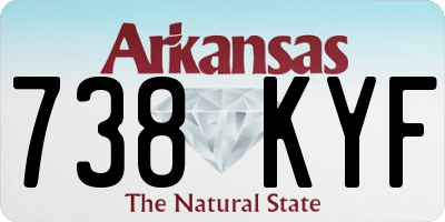 AR license plate 738KYF