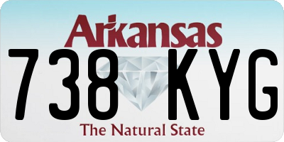 AR license plate 738KYG