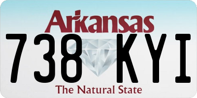 AR license plate 738KYI