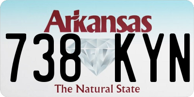 AR license plate 738KYN