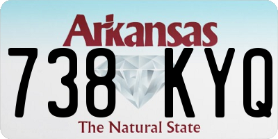 AR license plate 738KYQ