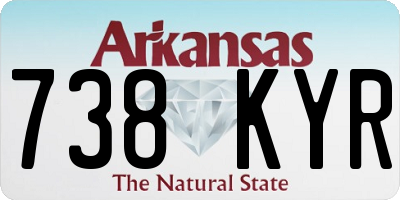 AR license plate 738KYR