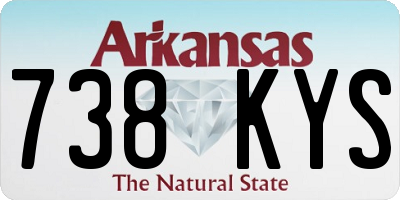 AR license plate 738KYS