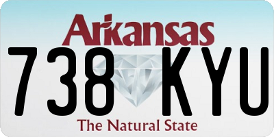 AR license plate 738KYU
