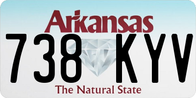 AR license plate 738KYV