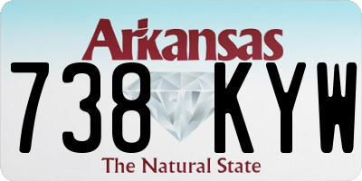 AR license plate 738KYW