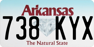 AR license plate 738KYX