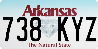 AR license plate 738KYZ
