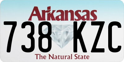AR license plate 738KZC