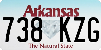 AR license plate 738KZG