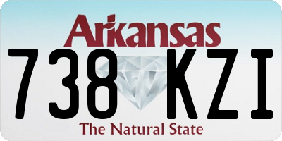 AR license plate 738KZI